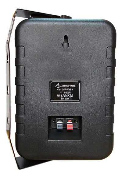 Parlante 4 Pulgadas 2 Vias 20w Mas Soporte American Sound Negro