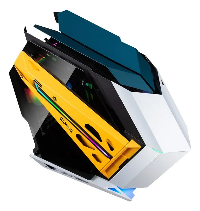 Chasis Gabinete Caja Gamer Iceberg Mech One Argb X4 Fan Blanco