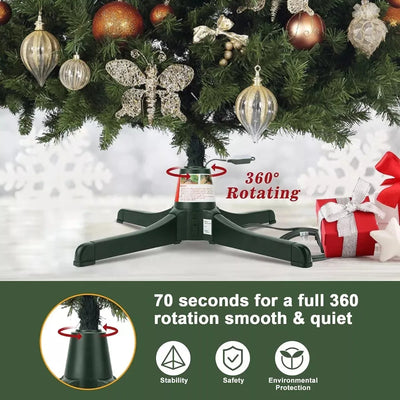 Árbol Navidad Base Giratoria Eléctrica Soporta Árbol 3.2 Mt Verde