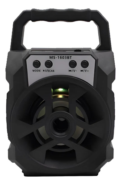 Radio Parlante Portátil Fm Bluetooth Usb Aux Tf Luz Led 4h Variado