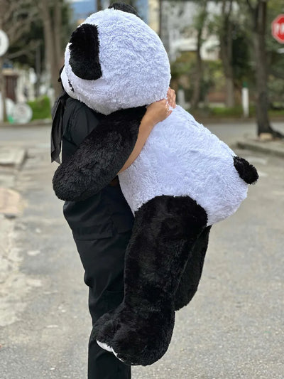 Oso De Peluche Gigante Metro Sesenta 160 + Moño + 3 Globos Negro