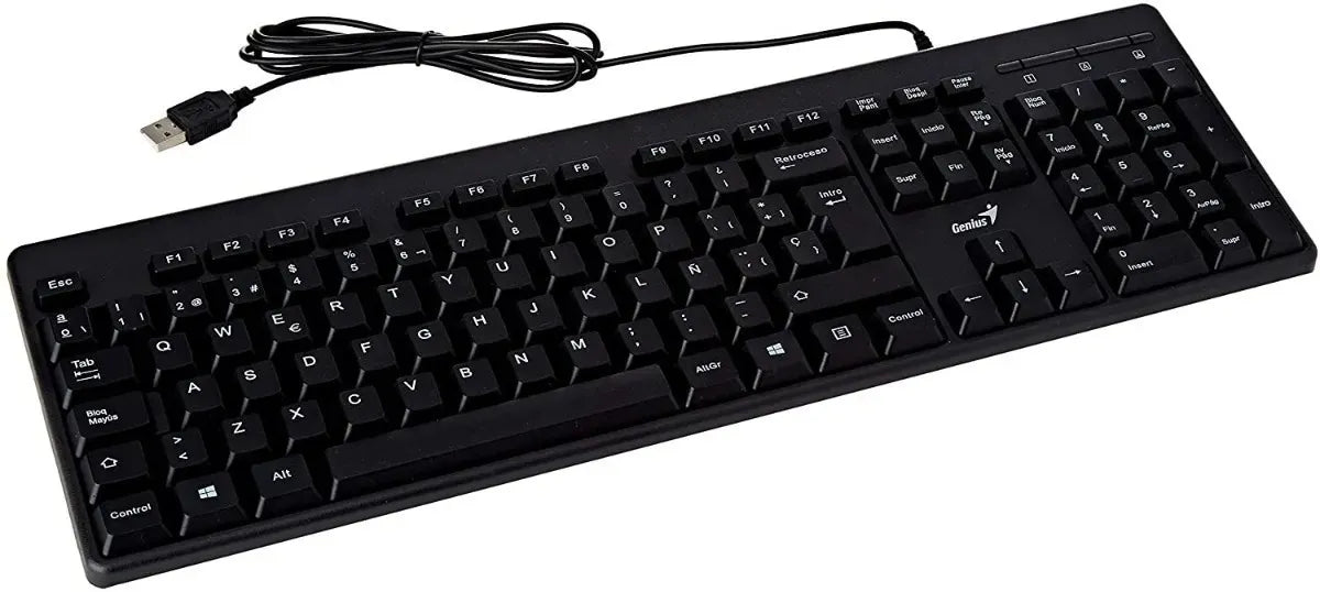 Teclado Genius QWERTY español color negro