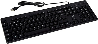Teclado Genius QWERTY español color negro