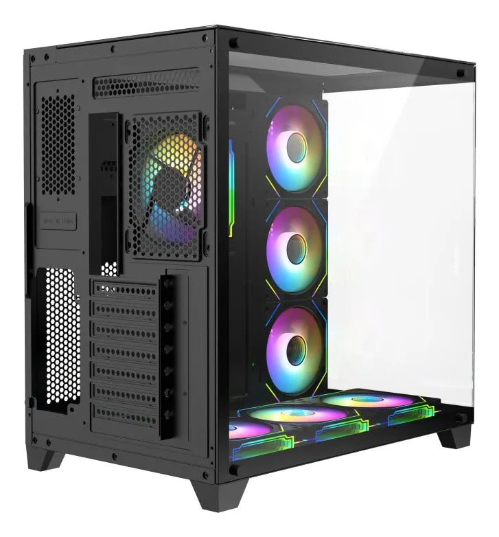Gabinete Gamer Iceberg Crystal Cube Xl Negro X7 Fan Argb Negro