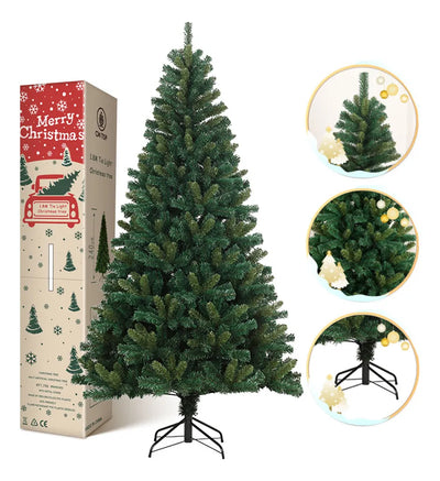 Árbol De Navidad Pino Artificial 2.40 M Cm-top Frondoso 1400 Ramas Color Verde Decoración Navideña