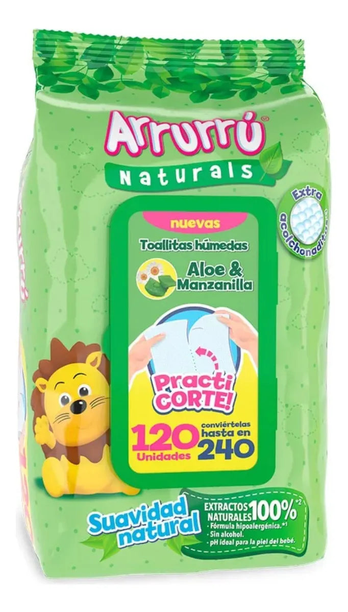 Toallitas Humedas Arrurrú Aloe & Manzanilla X1440 Unidades