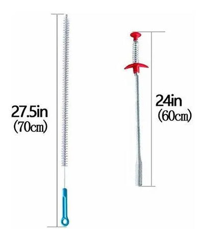 Desatascador De Desagües Y Limpiador De Tuberías - Pack De 6
