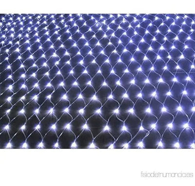 Luces Led Malla 120 Blanca 1x1 Instalacion Navidad Navideña