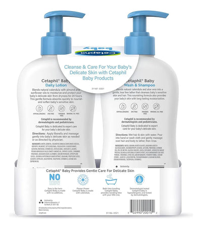 Kit Cetaphil Baby Shampoo Y Loción Suave Para Cuidado Diario