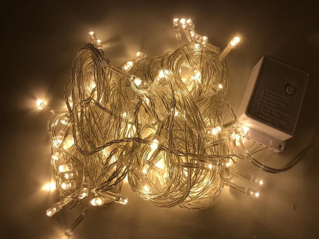 Luces Led Lineal 500 Calida 40m Instalacion Navidad Navideña