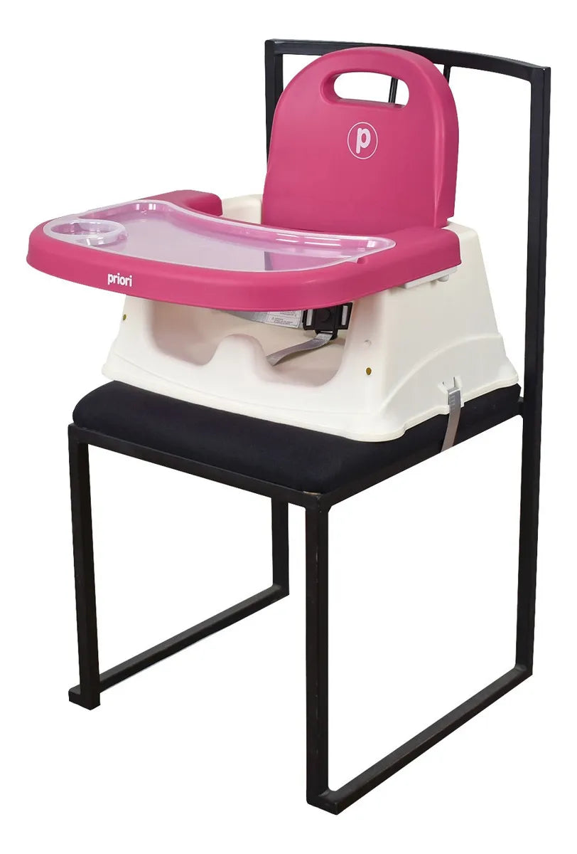 Silla Comedor Bebé 3 En1 Navy Priori Color Rosa Rosa