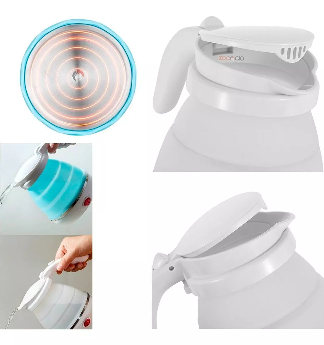 Calentador Eléctrico Plegable Portable Hervidor De Liquido