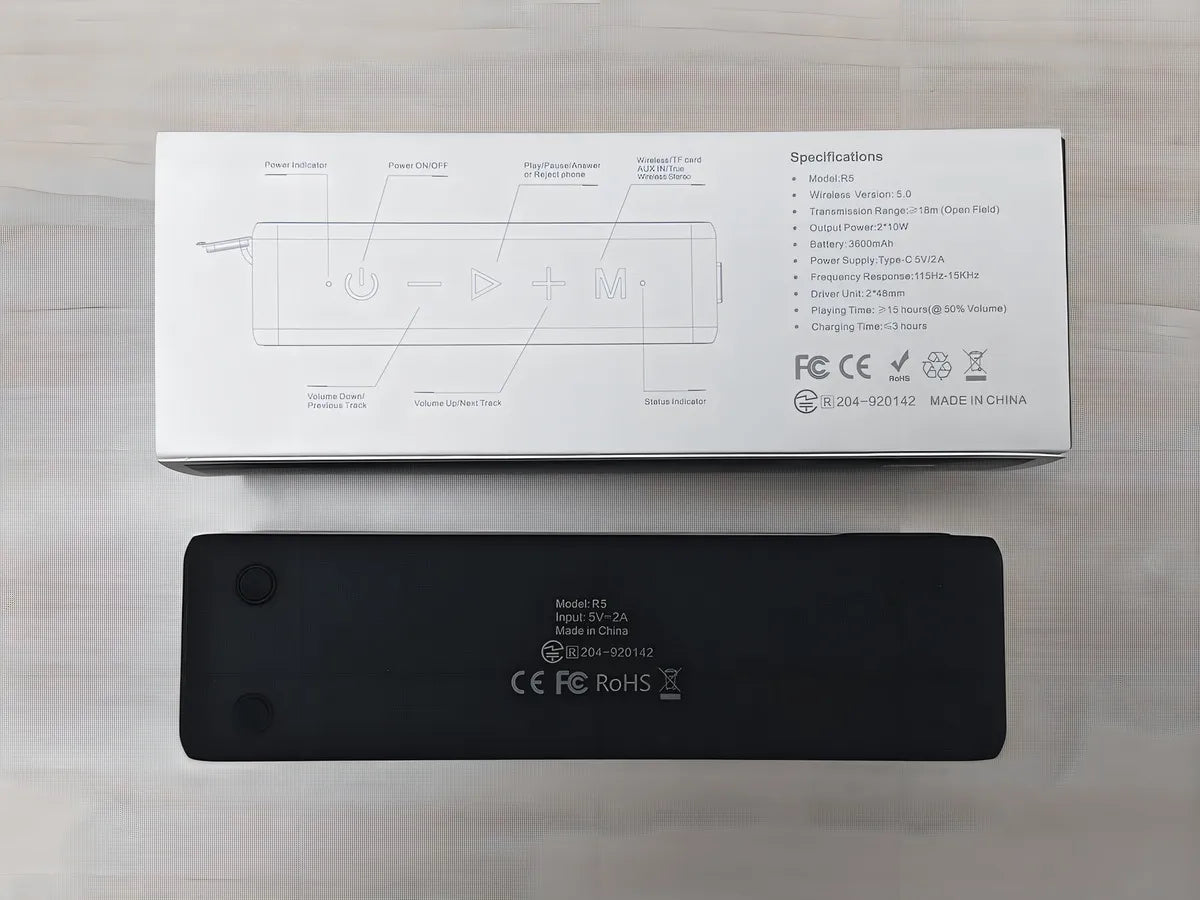 Altavoz Inalámbrico Bluetooth-v5.0 Raymate R5 Ipx7