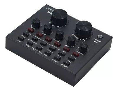 Interfaz Mezclador De Audio Externo Usb Tarjeta De Sonido V8