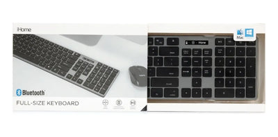 Teclado Bluetooth Ihome Imack | Diseño Elegante | Teclas Mac Teclado Gris/negro