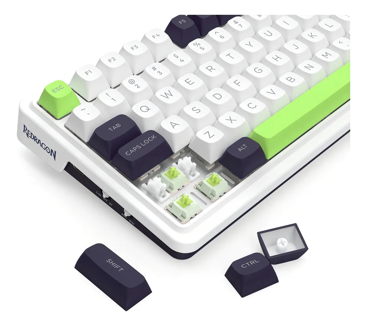 Teclado Redragon Eisa K686wgb-rgb-max Wireless Ingles Verde