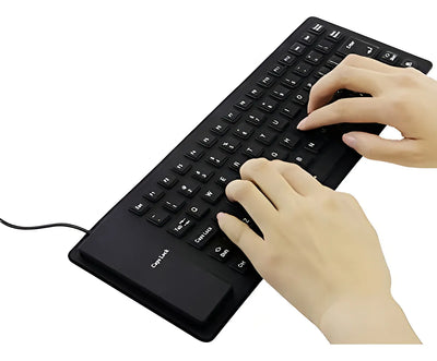 Teclado Silicona Plegable, Con Cable Usb, 85 Teclas, Teclado
