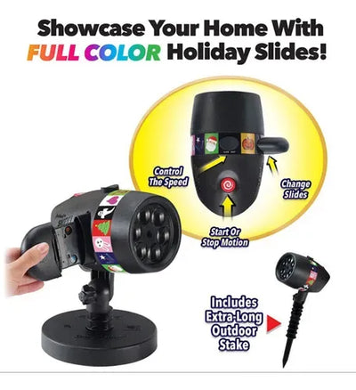 Hd Cb Proyector Led Navideño De Copos De Nieve For Multicolor
