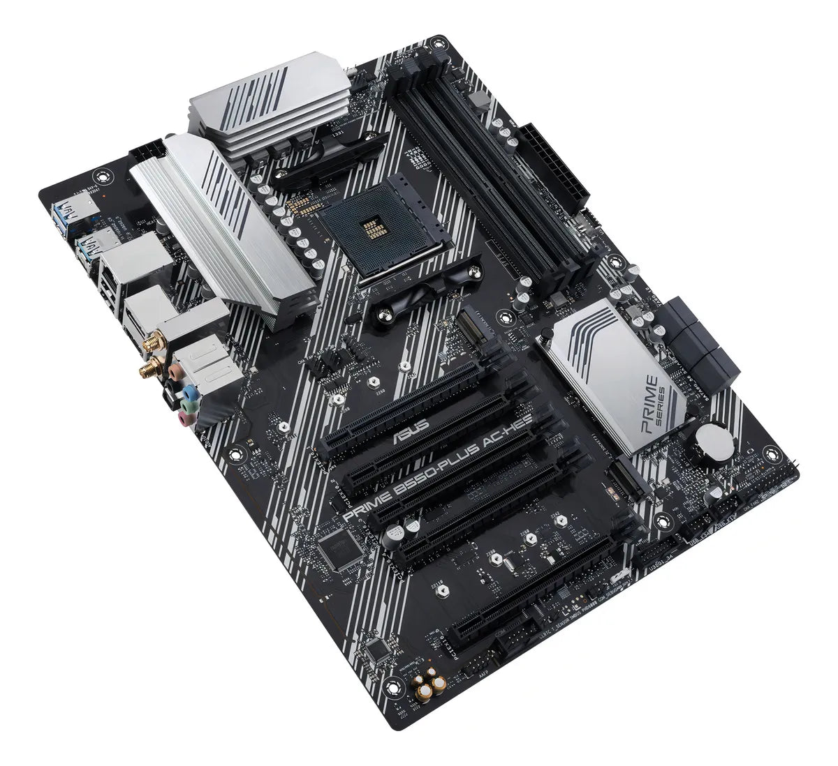 Asus Prime B550-plus Ac-hes Amd Am4 (5ª Generación Ryzen lista) Atx Motherboard (dual M.2, Pcie4.0, Wifi5, 1gb Ethernet, Sata 6 Gbps, Usb 3.2 Gen 2 Tipo-c, Frontal Usb 3.2 Gen 1 Tipo-c Y Cec Tier Ii)