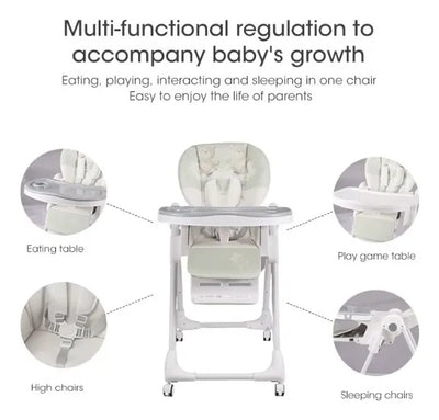 Silla Comedor Kidshop Doble Bandeja Plegable Elefante
