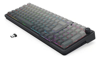 Teclado Redragon Eisa Max K686sp-rgb-max Gris Inalambrico Idioma Español Latinoamérica