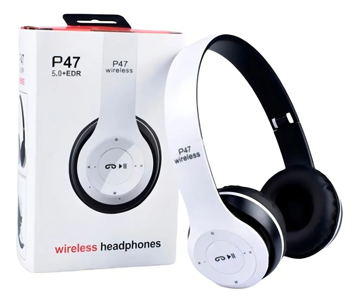 Audifonos P47 Super Bass 5.1 Color Blanco
