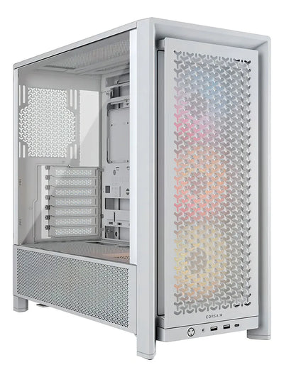 Gabinete Corsair Frame 4000d Rs Vidrio Fan Argb X3 Blanco