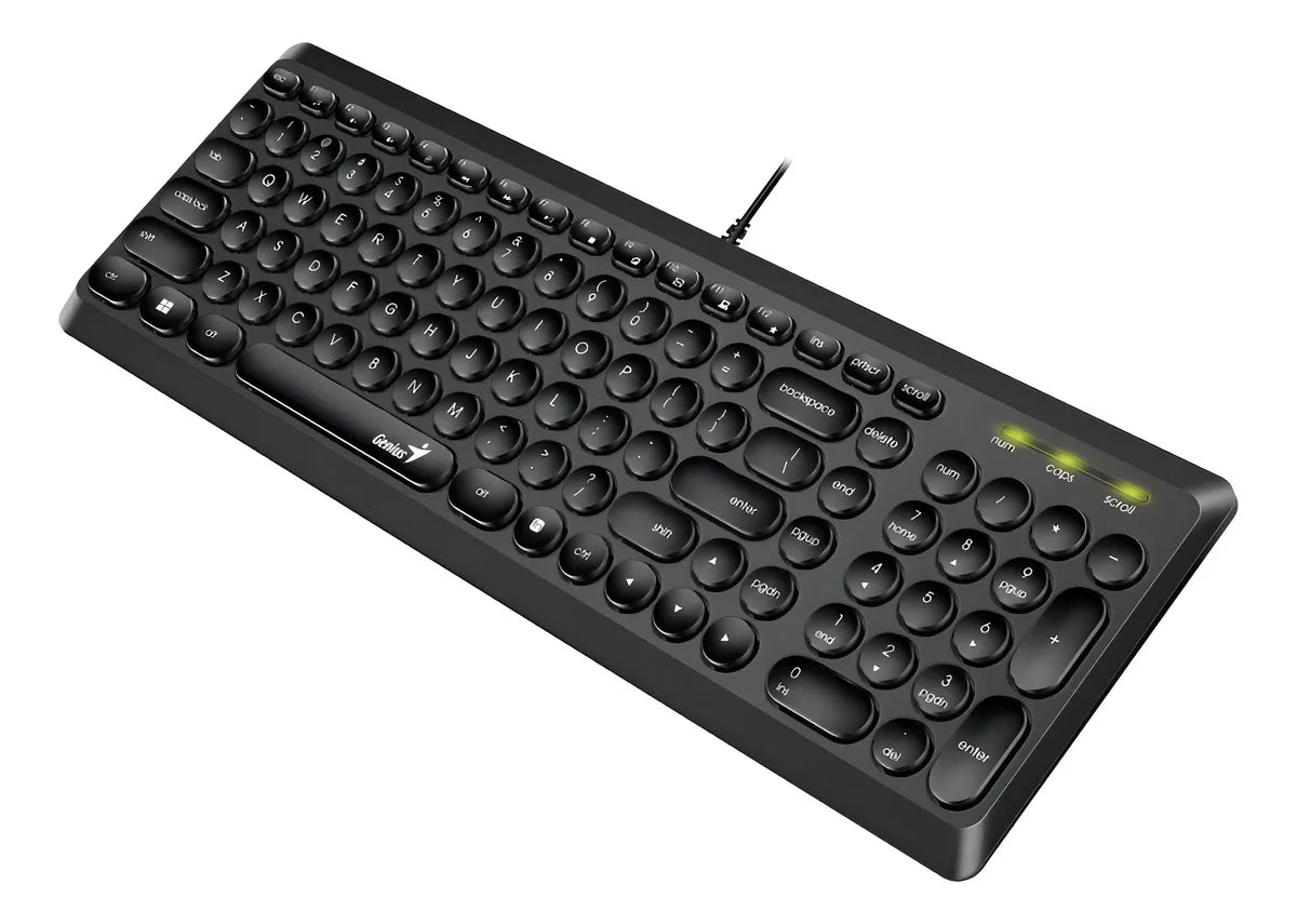 Teclado Genius Slimstar Q200 Ultra Delgado Multimedia Usb