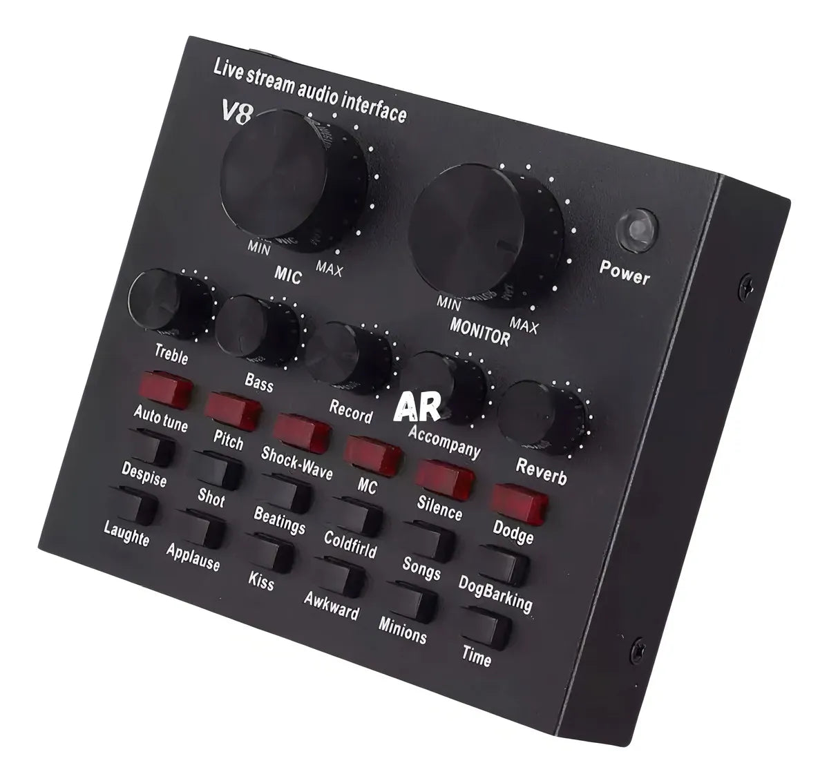 Interfaz de audio Live Sound Card V8 negra