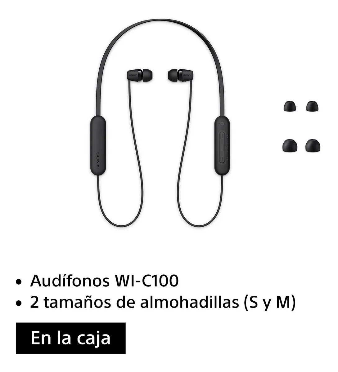 Audífonos Sony Internos Inalámbricos Wi-c100 Color Negro