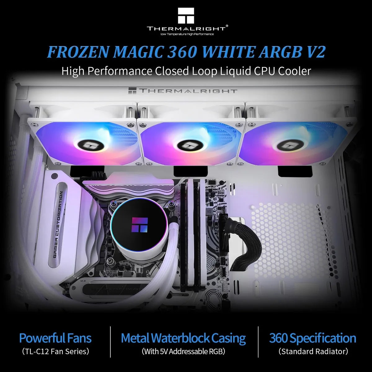 Refrigeración Líquida Thermalright Frozen Magic 360 V2 Argb Blanco