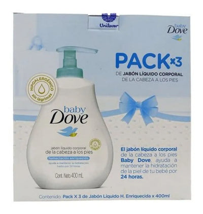 Dove Baby Jabón Líquido 3 Und
