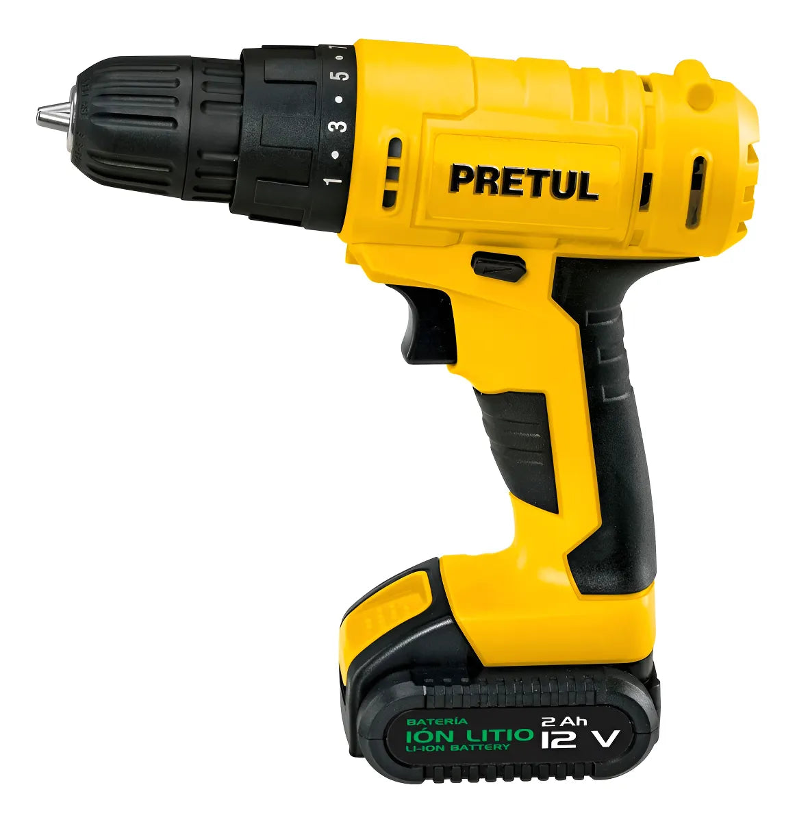 Taladro Inalambrico Y Destornillador 3/8 Pretul 29975 Color Amarillo Frecuencia 60 Hz