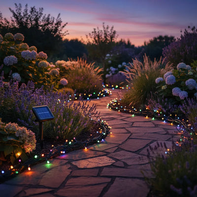 Extension Navideña Multicolor Recarga Solarmente 100 Led