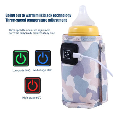 Funda Térmica Para Calentar Tetero Biberon Portatil Usb