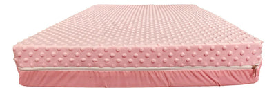 Cojín Colchoneta Cuna Corral De Bebés 90 X 60cm Plastificada Color Rosada Claro