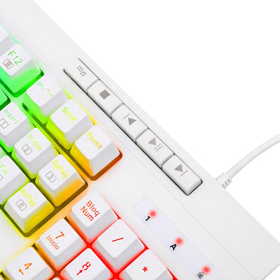 Teclado Redragon Shiva White K512w-rgb-1-sp Español
