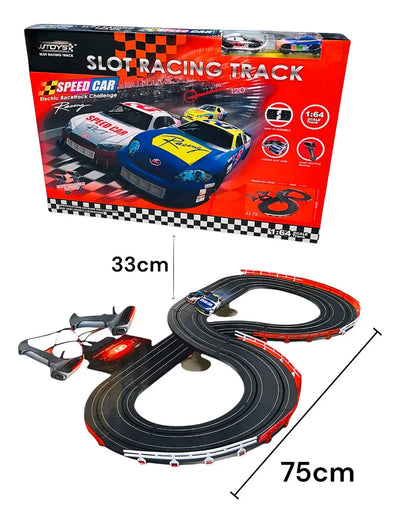 Pista Eléctrica Carreras Speed Car Control Remoto Jj.19-2 Color Negra Jj.19-2