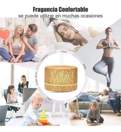Difusor De Aromas Humidificador De Aire 700ml Kp1820+control Color Marrón Claro