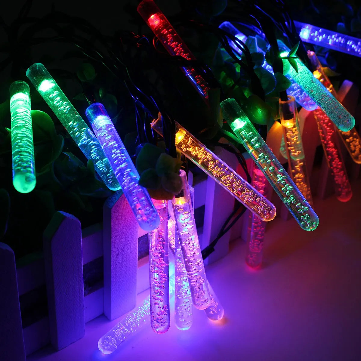 Extensión 20 Tubos Con Luces Navideñas Led Solar Codream