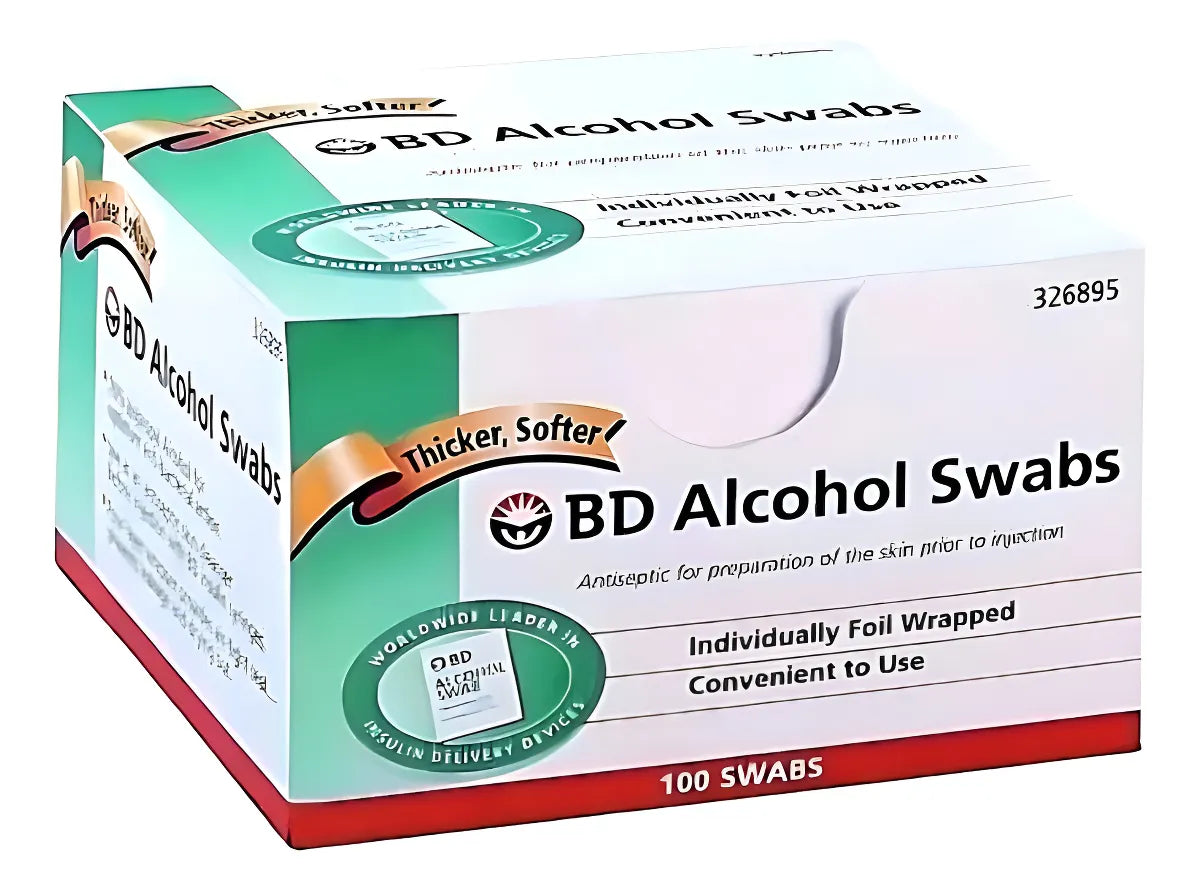 Toallitas Alcohol Swab Pañitos Para Desinfeccion B.d.® X 100