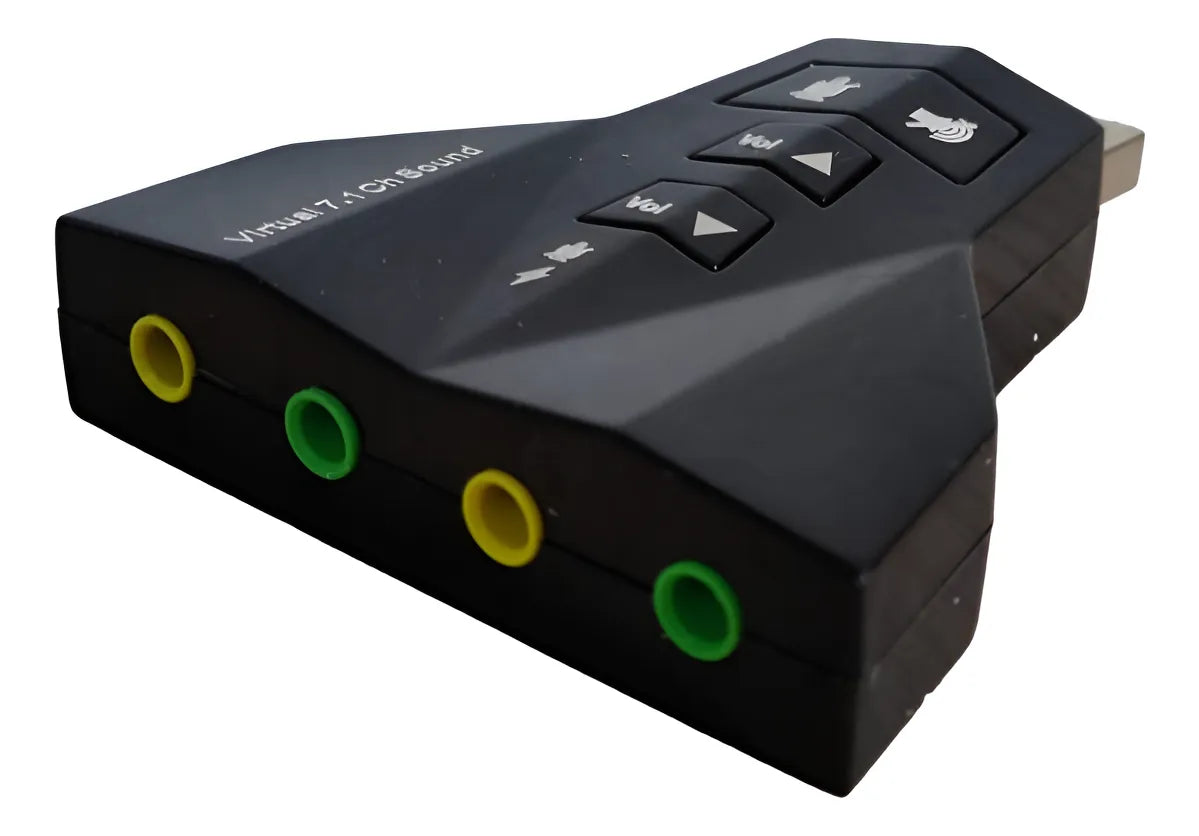 Tarjeta De Doble Sonido 7.1 Usb Control De Volumen Plug Mic