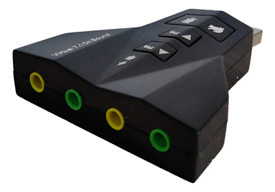 Tarjeta De Doble Sonido 7.1 Usb Control De Volumen Plug Mic