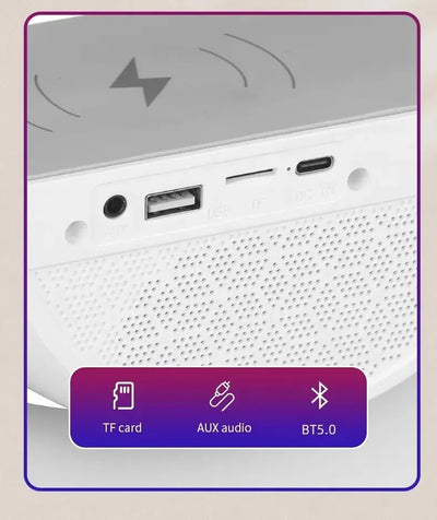 Bocina Bluetooth Altavoz Cargador Inalámbrico Led Rgb