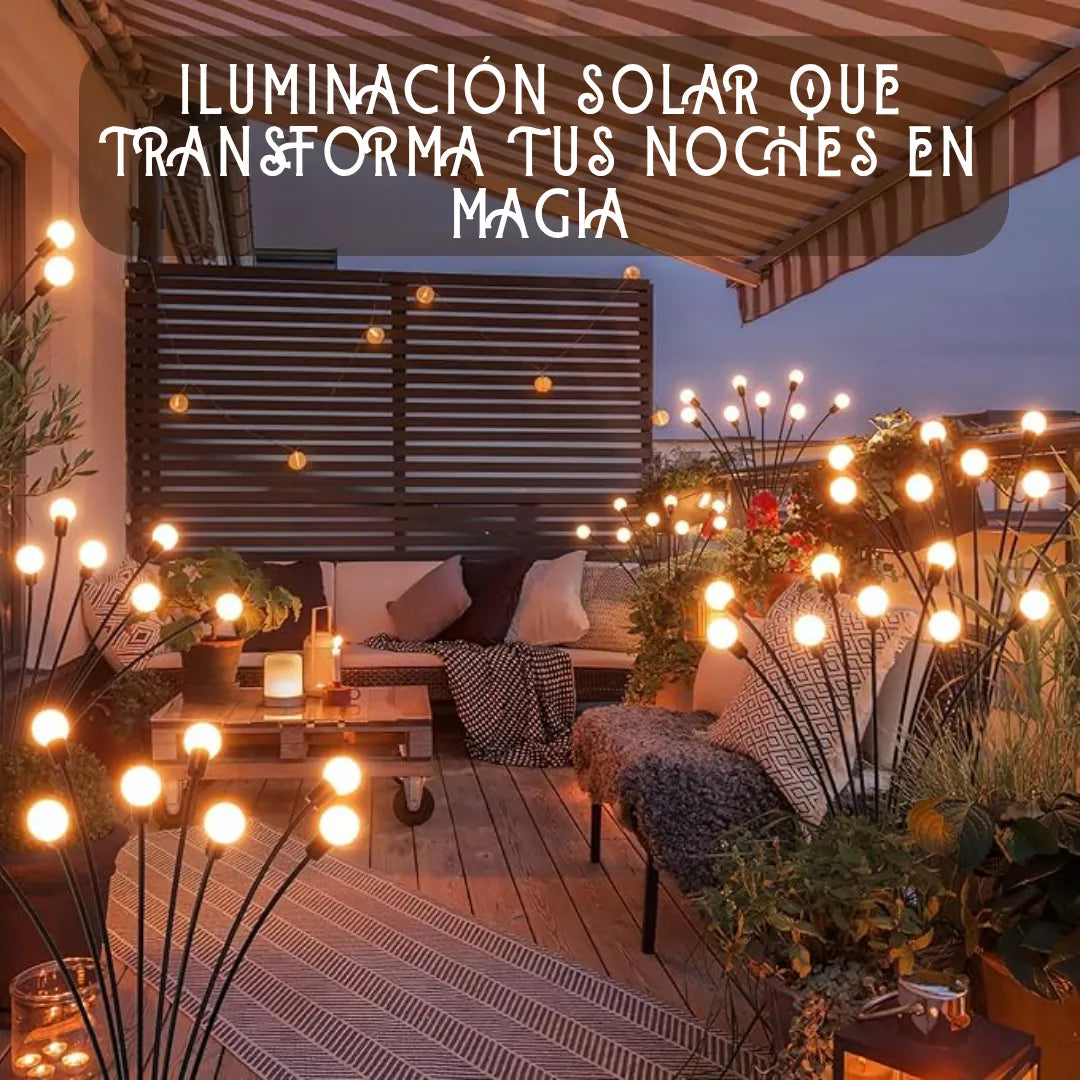 Luces Navidenas Solares Exterior Luces Luciérnagas Led 2pz Amarillo