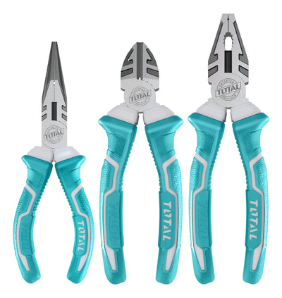 Kit Juego De Tres Pinzas Total Tht1k0301 Turquesa