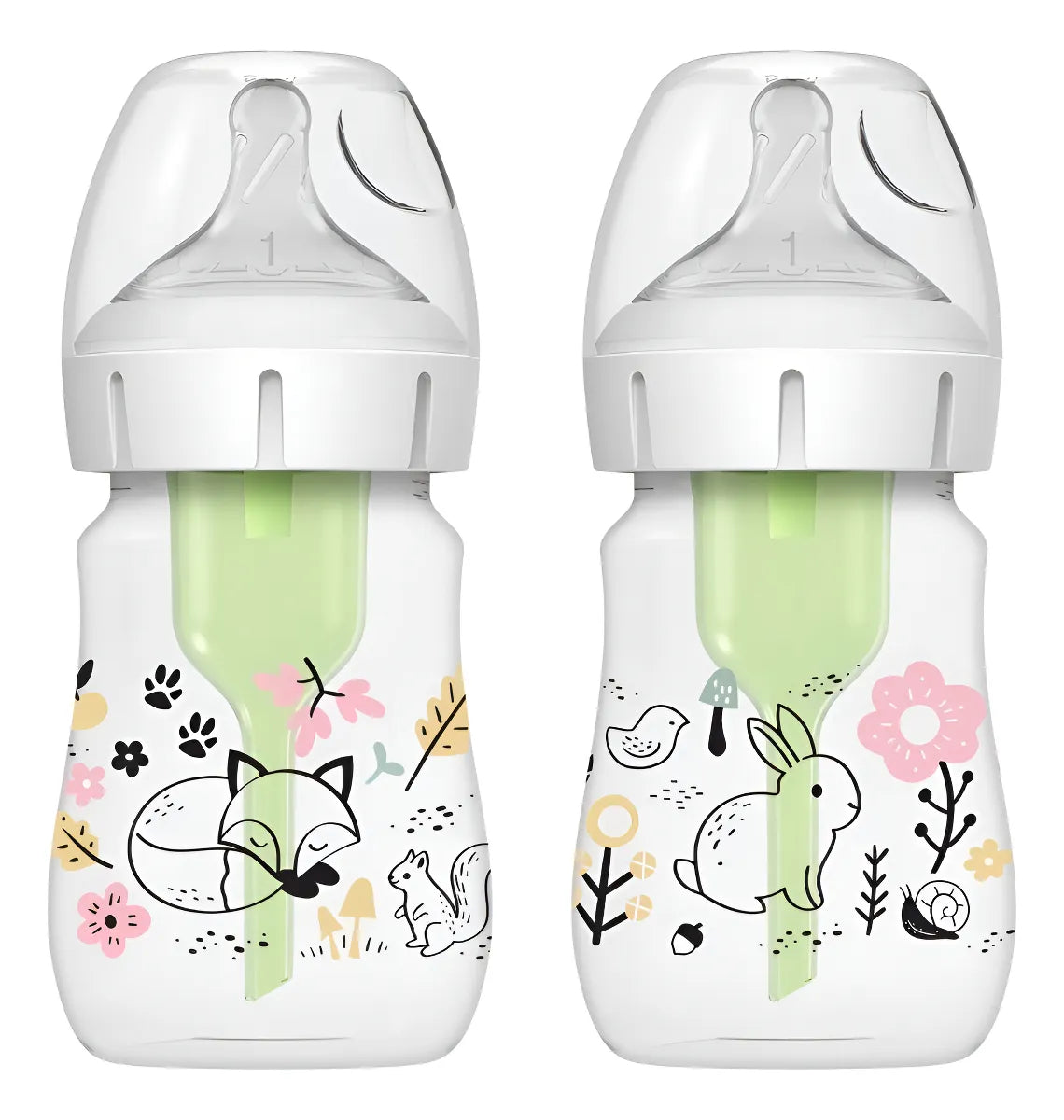 Set 2 Teteros Option+ Ba 5oz Decorado Bosque - Dr. Browns Color Diseño de Bosque Color Rosa