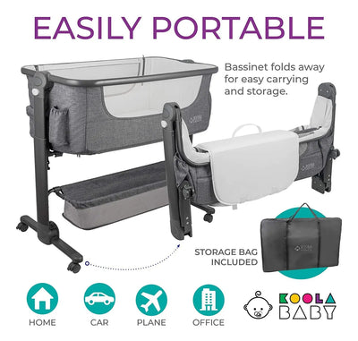 Cuna Portátil Plegable Para Recién Nacido Con Cesta De Almac