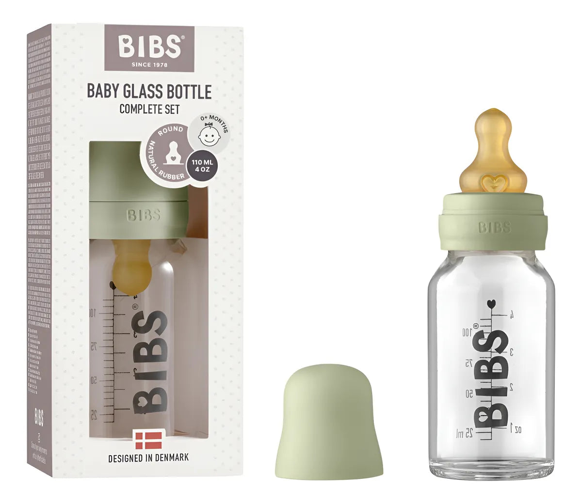 Bibs Juego Completo De Biberones De Vidrio Para Bebé 3.7 Fl