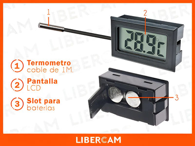 Termómetro Digital Nevera Refrigera Acuario Carro Pilas Imán